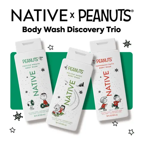 NATIVE Body Wash Discovery Trio – 3-Pack, 18 oz, Sulfate-Free, Paraben-Free, Dye-Free, Rich Lather, Gentle Cleanse, 24HR Freshness