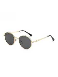Trendy Small Round Frame Ocean Blue Polarized Sunglasses for Men Luxury Diamond Accented Street Style UV400 Protection Fashionable Summer Accessories