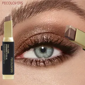 1 Pc Shimmer Colors, Glitter Eyeshadow Stick, Bright and Dark Two-color Design, Save Makeup Time Friendly for Beginners, Flawless Application, Ideal for Music Festivals, Parties & Everyday Glam