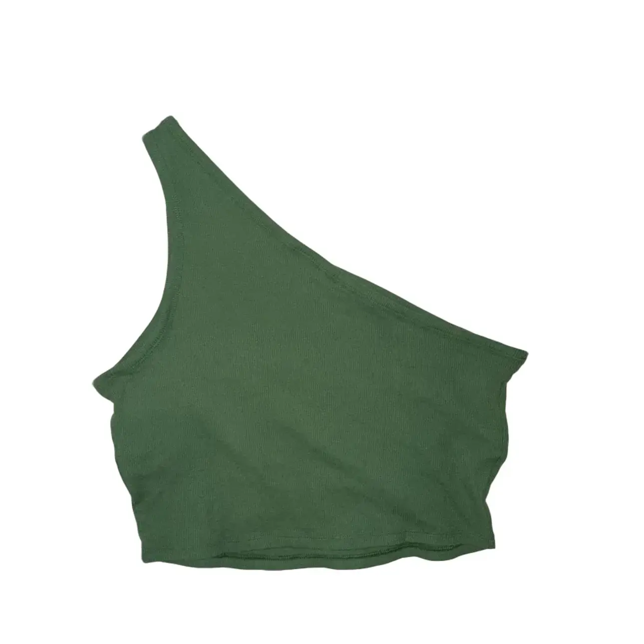 NWT Victoria Secret Pink Green One-Shoulder Crop Top
