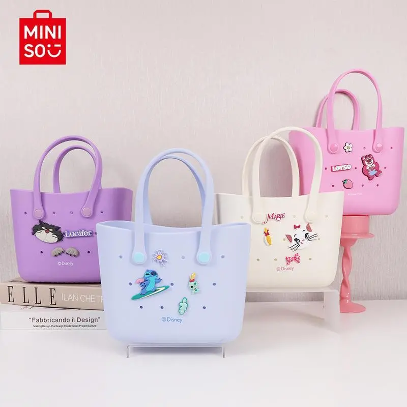 MINISO Disney Large Size Women Handbag EVA Material Cute Crocs Design Durable Bag - Cute Tote Bag with Handle, Perfect for School Work & Daily Use #Summervibes, Back To School