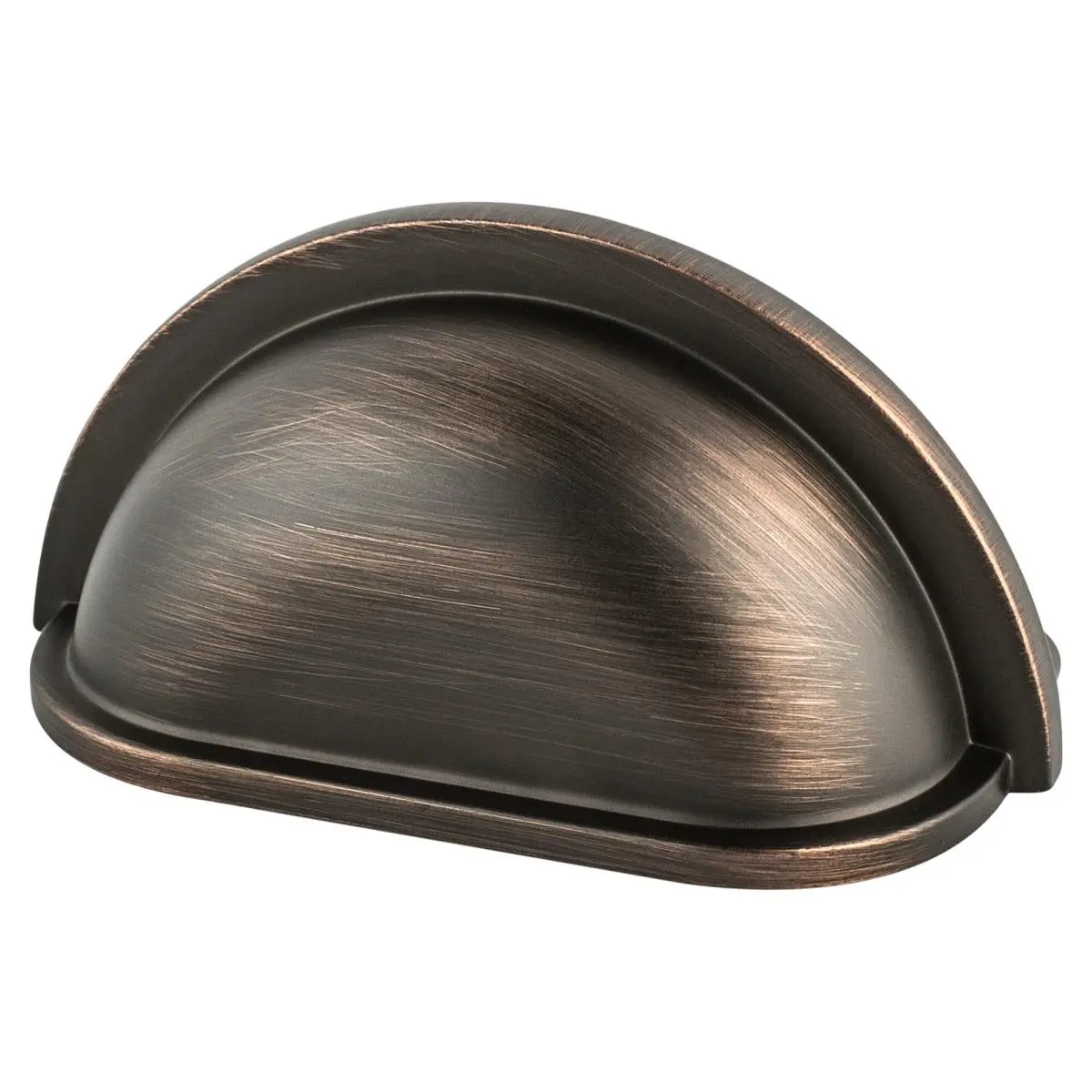 CC Advantage Plus Metal 5-Cup Pull Handle, 3 in. Size, 3.5 in. (89 mm) Dimension, Verona Bronze Finish, Traditional Euro Style Cabinet Door Hardware
