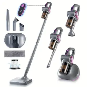 Vacuum Cleaner, Cordless Vacuum Mop All in One with Mite Remover, Up to 30 Mins Runtime, Cordless Floor Cleaner Machine for Hard Floors, Edge Cleaning Vacuum, Dust Mitewith UV-C Sterilization