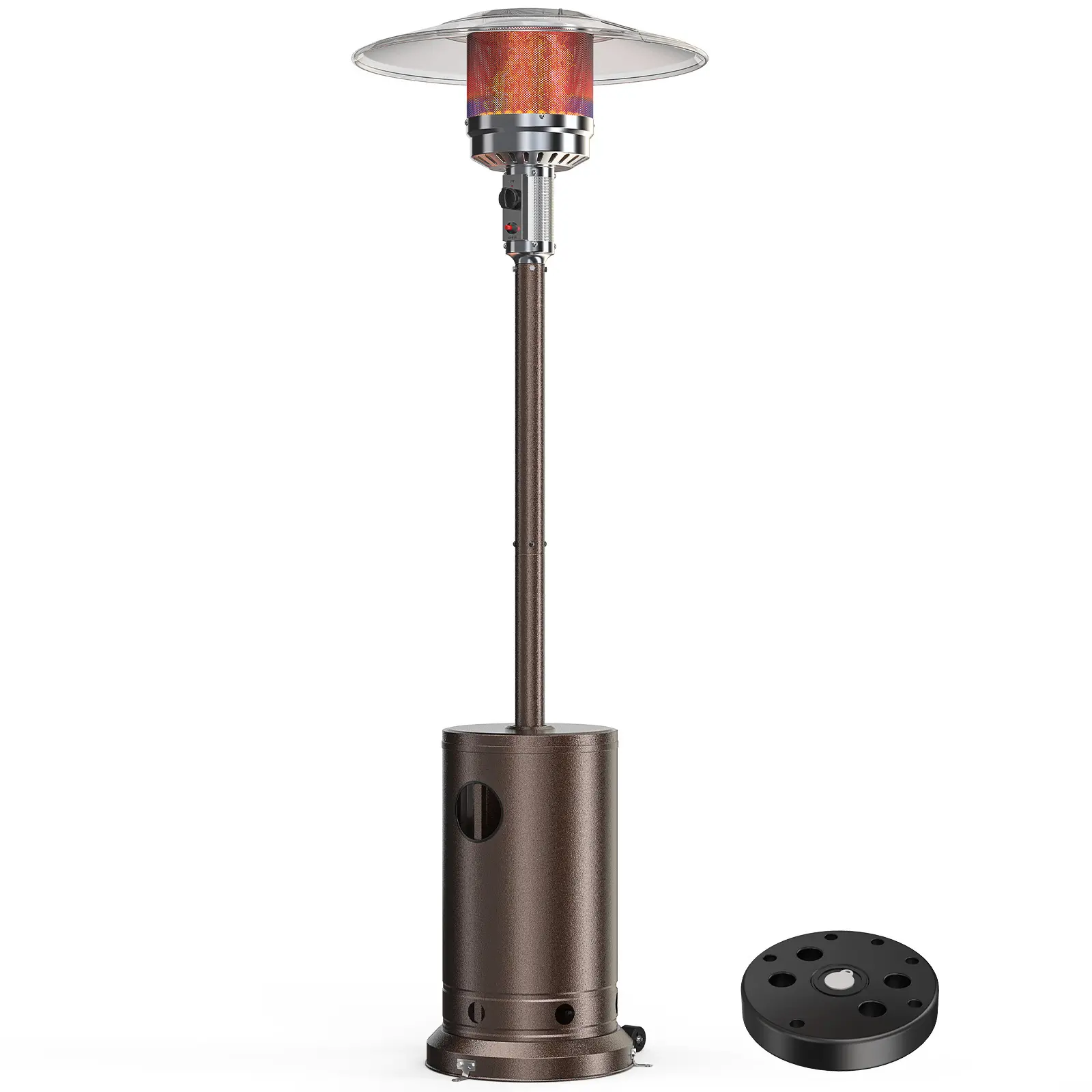 48,000 BTU Propane Patio Heater with Tabletop and Wheels