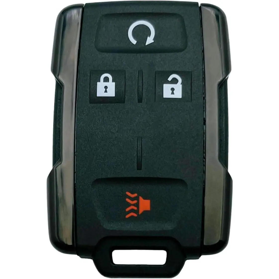 4-Button Black Car Key Protector, Replacement Key Fob Shell Case for Chevy Chevrolet Silverado Colorado, GMC Sierra Canyon Keyless Entry Remote Control Cover