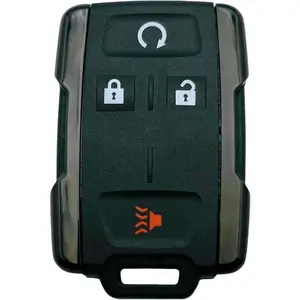 Replacement Key Fob Shell Case Fits for Chevy Chevrolet Silverado Colorado GMC Sierra Canyon Keyless Entry Remote Control Key Cover (Black-4 Buttons)