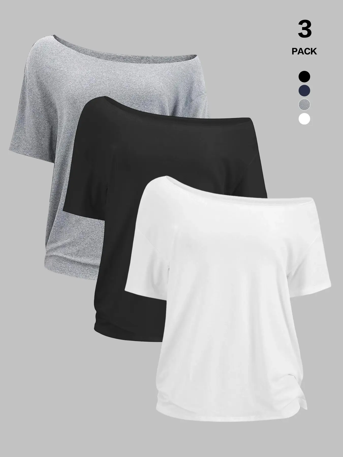 Women's Solid Color Tee, Casual Basic Minimalist Soft Short Sleeve Summer T-Shirt, Fitted Ruched Design, Organic Textile, All Seasons Wear, Ladies' Clothing, Top, Casual Tops