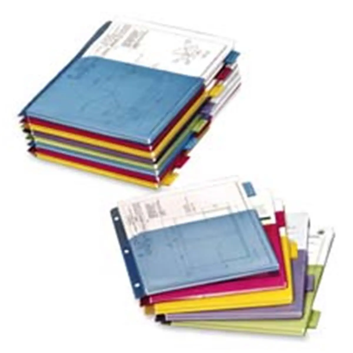 Cardinal 8-Tab Expanding Pocket Dividers, 11in x 8.50in Multicolor Office Accessories, Translucent Nonstick Paper Organizers with Large Tabs for Home Office Filing, Document Organizer
