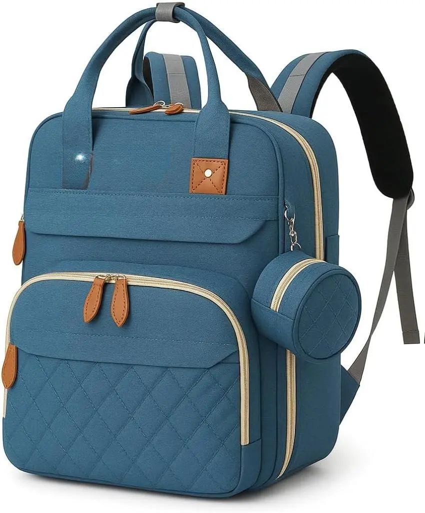 Mom Life Saver Diaper Bag  – Waterproof Backpack with USB Charging & Easy Organization (Dark Blue)