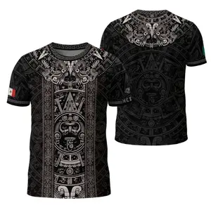 Aztec Sun Stone Black Pattern Mexico Heritage Shirt, Mexico Football Jersey, Game Day Outfit Idea, Mexico Jersey for Men Women Youth And Kids, All-Over Print Soccer Jersey
