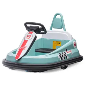 GARVEE 6V Electric Ride On Bumper Car for Toddlers, Featuring 2 Mph Max Speed, Steering Wheel, 360 Degree Spin, 2-Speed Settings, Lights, Music & Horn – Ideal Gift for Ages 3-6, Green Color