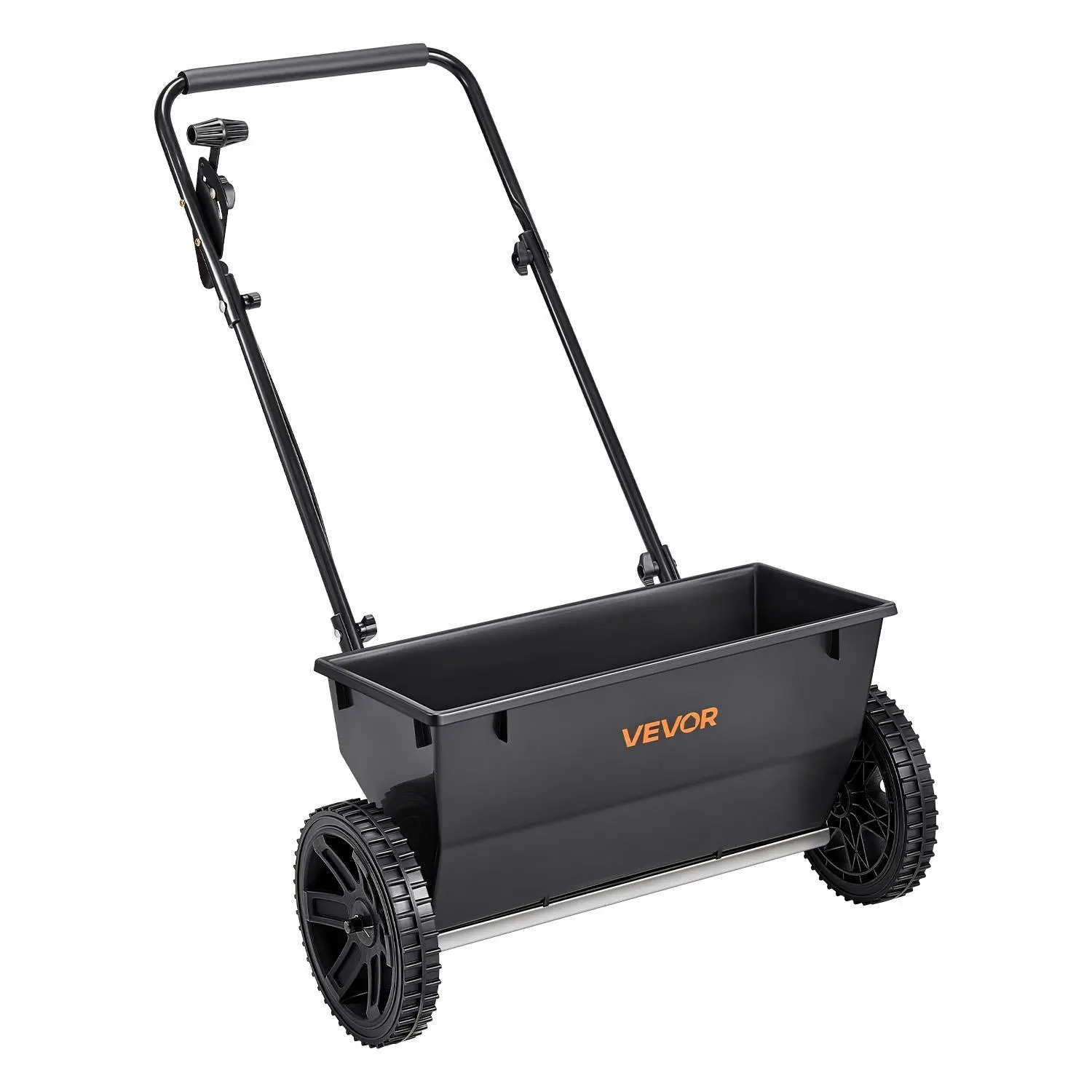 【SummerFinds】VEVOR Walk-Behind Push Spreader, 50LBS Capacity, Drop Spreader with Hopper Grate, 18 in Spreading Width & 30 Settings, 10 in All Terrain Tires, Garden & Lawn Spreaders for Seed, Fertilizer