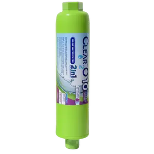CLEAR2O 2IN1 RV Inline Water Filter – The Ultimate Filtration Solution for RV Adventures - 10 Micron Solid Carbon Block & 15 Micron Pre-Filter