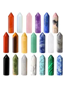 10 PCS Healing Crystals Stones Sets Randomly Wands Bulk Natural Pocket Amethyst Crystal Rose Quartz Assorted Pointed Reiki Gemstones Polished Energy Meditation Chakra Christmas Gift Stocking Stuffers