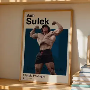Sam Sulek Poster Unframed, Body Building Print, Mr.Olympia Poster, Minimalist Gift, Gym Poster, Sport Wall Art, Motivational Poster, Print Wall Decor, BedRoom Decor Photo Decoration
