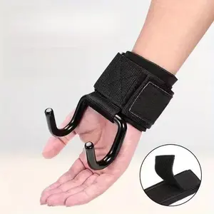 2pcs Fitness Training Assistance Hooks, Double-Hook Bar, Non-Slip Handle, Iron, Wall Mounted, Strength Trainer, Durablepullingbars