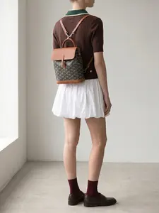 Pre-owned Goyard leather Backpacks Alpine mini Backpack Brown
