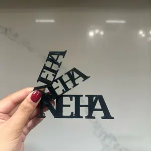 Customized 3D Printed Text Keychain Plastic