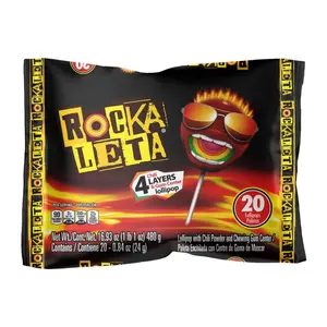 Sonrics Rockaleta Bag 20 pieces Layered Lollipops