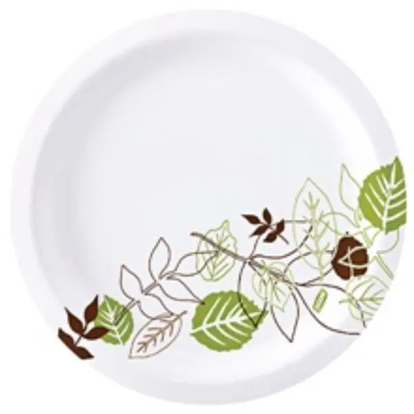 Dixie DIX330 Heavyweight Disposable Paper Plates, 10.25 in Tableware Set with Patented Design, Extra Strength, Leak-Proof, Heat Resistant, Food-Safe for Food Service, Party & Home Use, Disposable Tableware Set