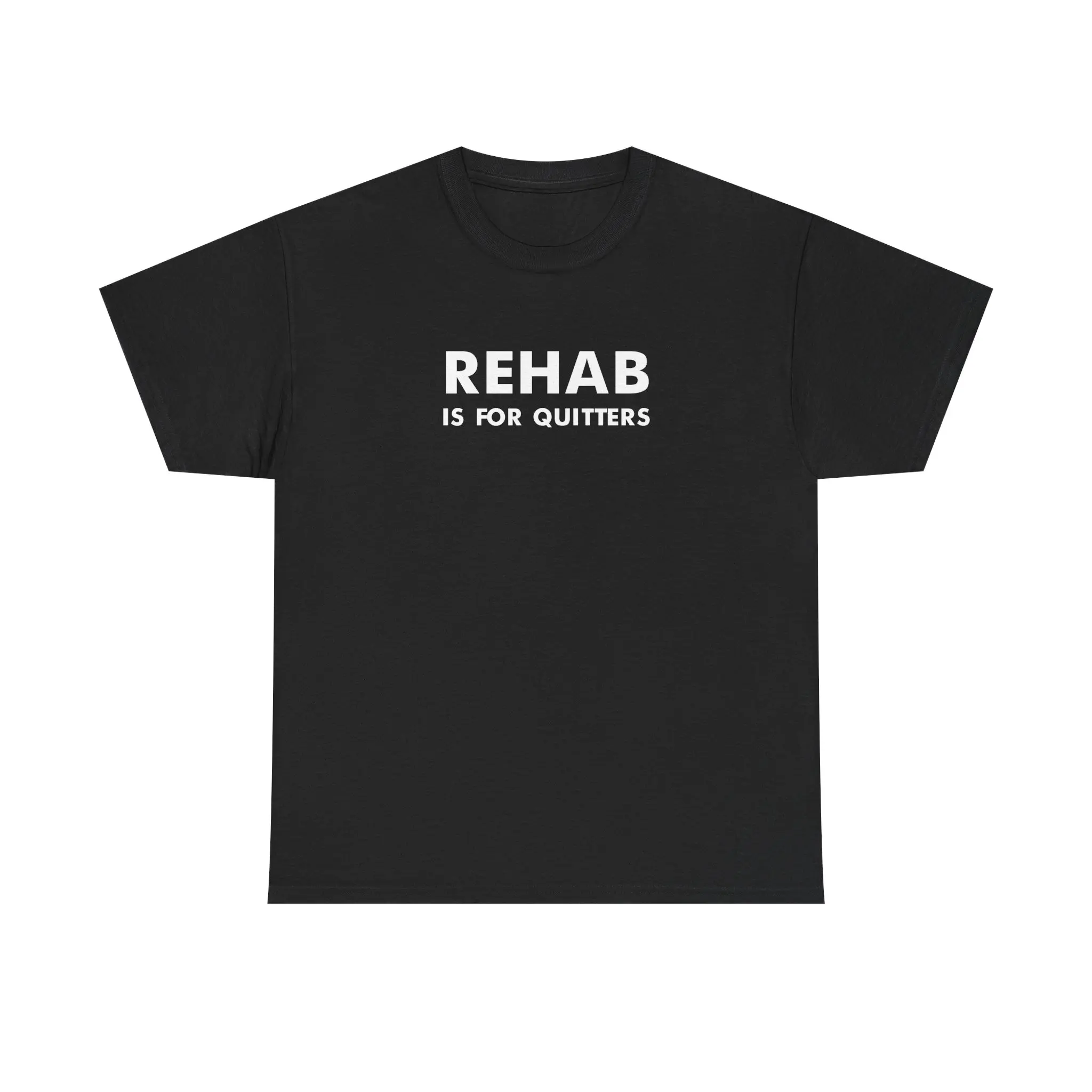 Rehab Is For Quitters Tee, Unisex Heavy Cotton Tee, Funny Graphic Shirt, Recovery Gift, Humor Tee, Gift for Friends
