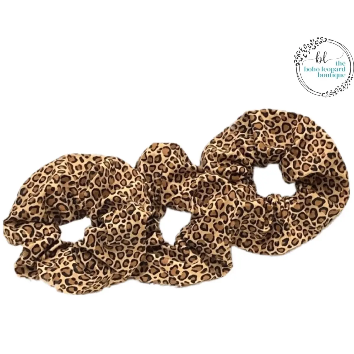 Handmade Set of 3 Cheetah Print Scrunchies