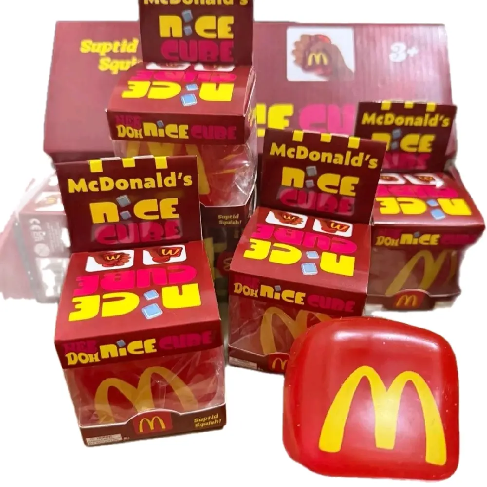 Mc D's Inspired Red/ Yellow Cube Squishy cute
