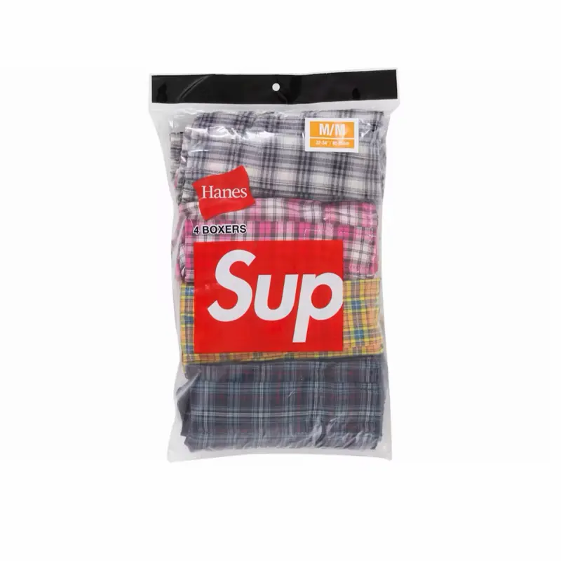 Supreme Hanes Plaid Boxers (4 Pack)