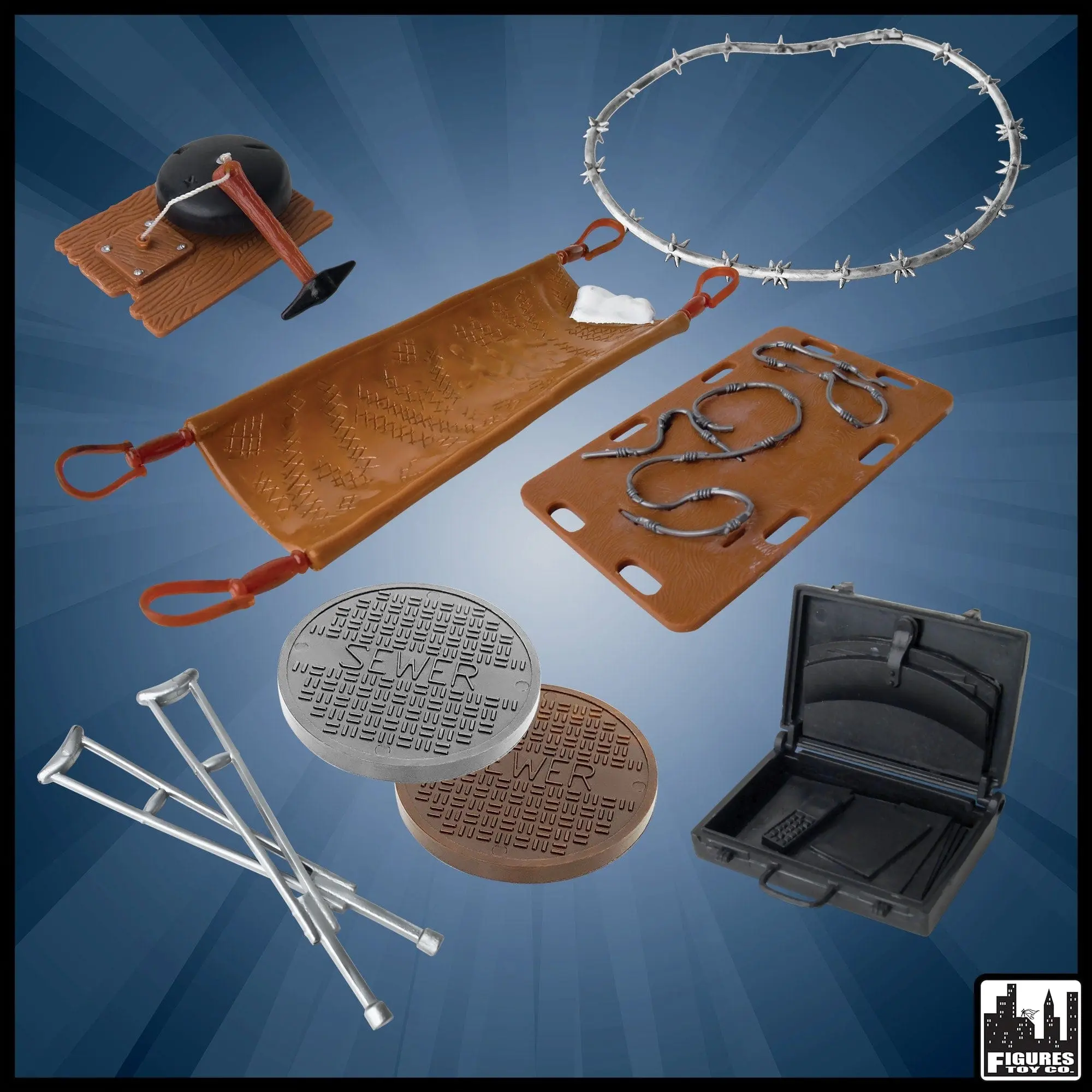 8 Piece Accessory Set for WWE & AEW Wrestling Action Figures