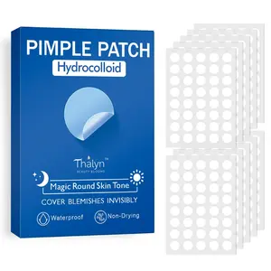Deep Blue Boxed Acne Cover Patches, Pimple Patches with Tea Tree Oil, 400pcs Round Transparent Dots for Skin Cleansing, Blemish Relief Care, and Blemish Concealment