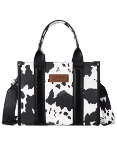 Wrangler Women's Women'S Cow Print Concealed Carry Crossbody Tote - Wg133-8120S Bk
