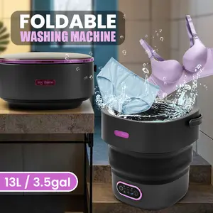 13L Portable Folding Washing Machine - Large-Capacity Foldable Design for Bedrooms, Hotels, Camping, and Small Clothing