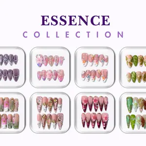NailPhoria ESSENCE Collection - Handmade Press-On Nails | Reusable, Salon-Quality, Long-Lasting, Glossy Design