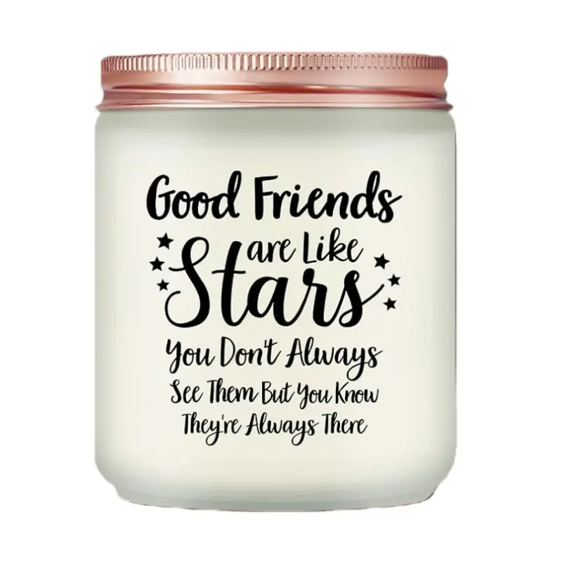 Good Friends are Like Stars Gifts - Candles Gifts for Friend - Christmas, Birthday, Friendship Gift for Friends Female - Best Friend Gift for Women - Lavender Scented Aroma Home Fragrances Decorative Candle Decoration