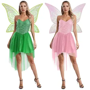 Christmas Halloween Costume Cosplay Cosplay Dress Naughty Fairy Elf Wing Costume