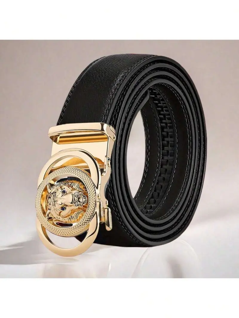 Stylish Metal Buckle Belt For Women Men Belt - Alloy Leopard Head Buckle Fashion Daily Decoration Jeans Belt With Automatic Buckle - Perfect Accessory For Business And Casual Accasions