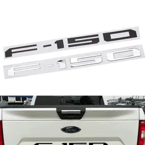 F-150 3D Raised Black Tailgate Inserts - 1 pc with Letters & Emblems for Enhanced Visibility and  Branding  (Old model) read the description