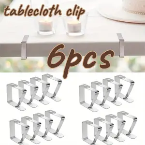 6pcs Tablecloth Clips: Outdoor Picnic Table Skirt Windproof Clips and Tablecloth Holders for Outdoor Use; Tablecloth Clips for Picnics, Parties, and Weddings, Outdoor Patio