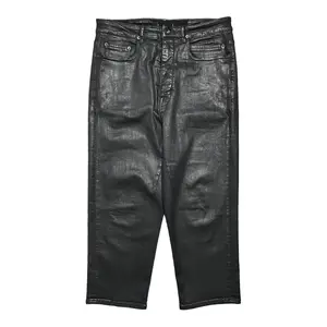 Rick Owens DRKSHDW Collapse Wax Jeans Black
