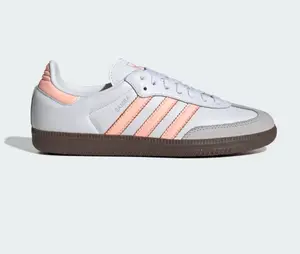 Adidas Samba OG Closed Toe Woman's Casual Sneaker Cloud White Clear Orange Simi Coral JH5687