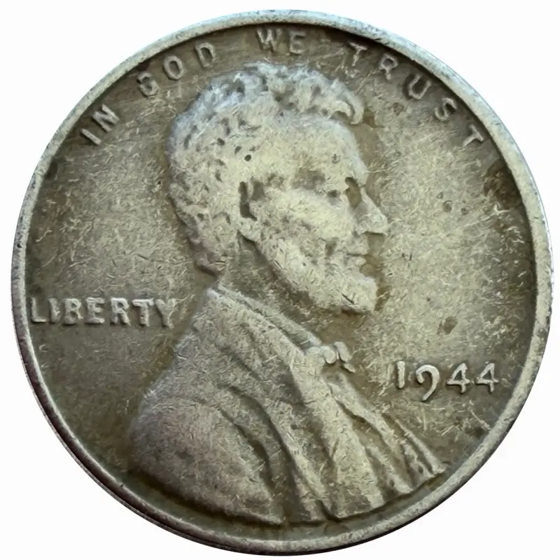1944 Lincoln Wheat Vintage US WW2 Era Antique American Display with Rich Copper-Tone Finish and Vintage-Style for Collectors