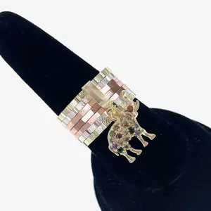 Anillos semanarios elefante Oro Laminado Talla 7