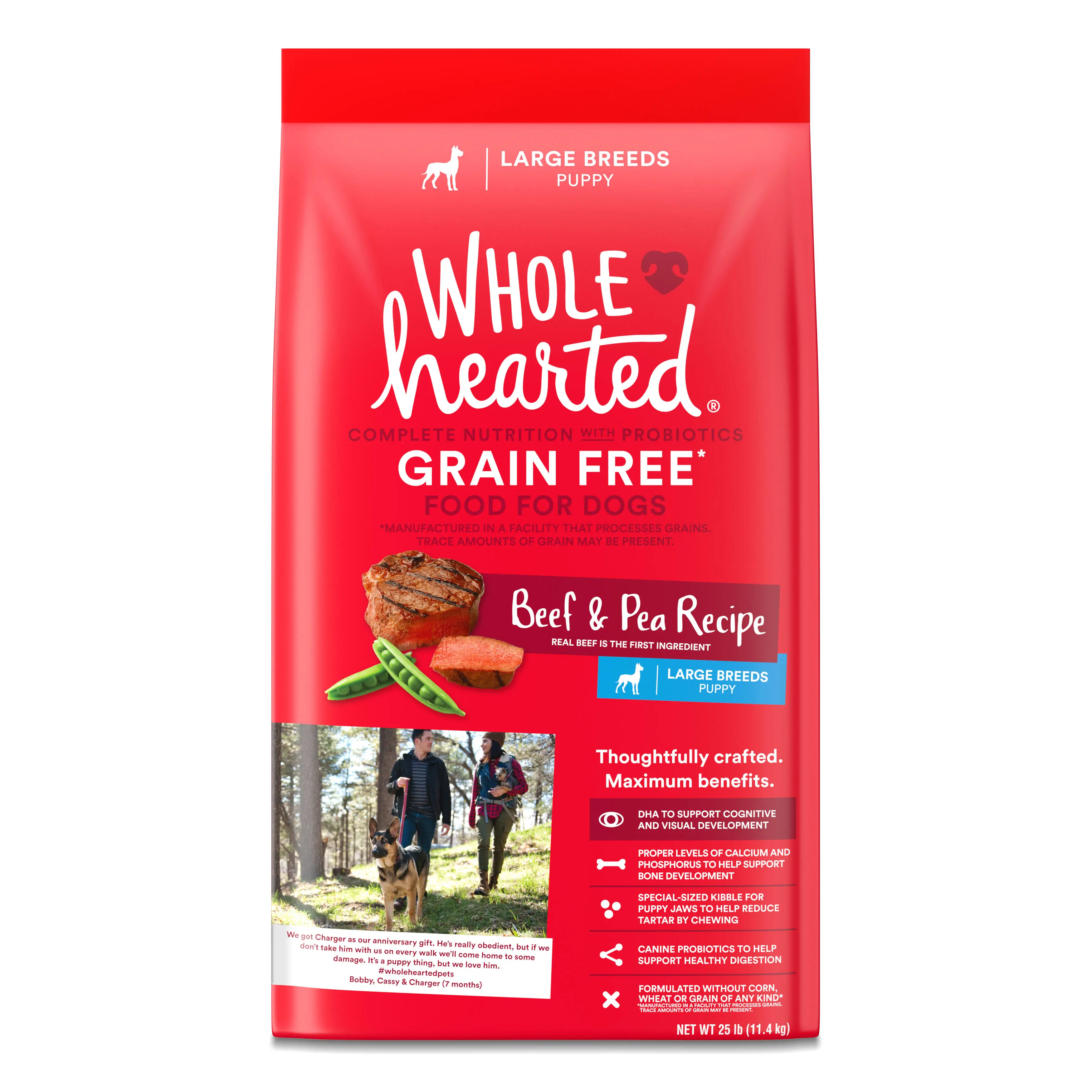 WholeHearted Large Breed Beef & Pea Recipe Dry Puppy Food
