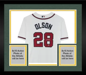 Framed Matt Olson Atlanta Braves Autographed White Nike Replica Jersey - Fanatics Authentic Certified
