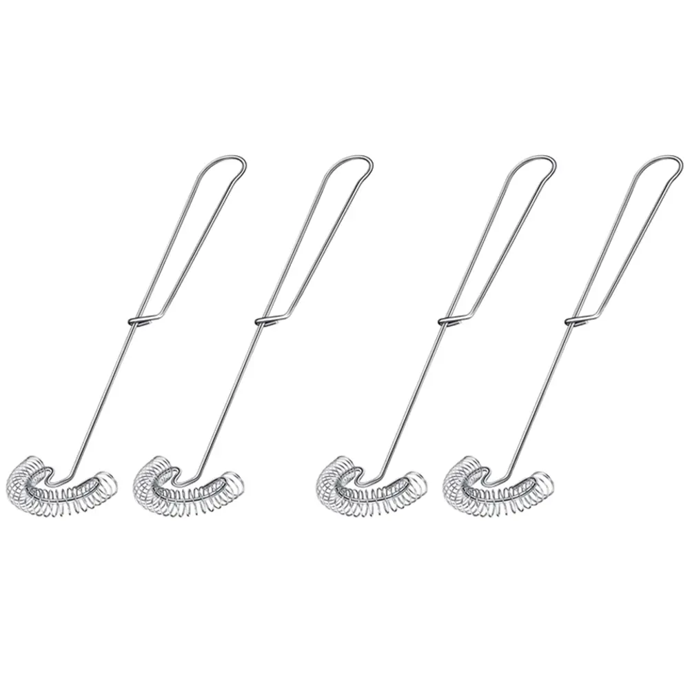 4 Pieces Whisk Egg Small Whisk Whipper Stainless Steel Egg Whisk Flat Spring Coil Whisk Egg Frother, Milk and Egg Beater Baking Utensils Stirring
