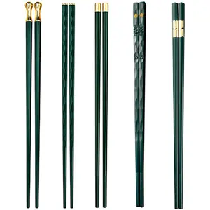 5 Pairs Glass Fiber Chopsticks Set, Reusable Non-Slip Durable Sushi Sticks, for 5 People, Perfect for Parties Weddings Hotels Restaurants Gifts