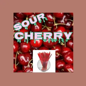 (25 Count) Sour Cherry ~ Flavor Infused, 100%,  Natural, Raw & Unfiltered Honey Sticks