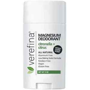 Citronella + Citrus  Magnesium Deodorant by Verefina — Aluminium Free, Vegan, for Sensitive Skin with Shea, Cocoa Butter and Coconut Oil Body Care Smooth
