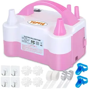 Electric Balloon Pump, Portable 2 Modes Balloon Blower Machine with 14 Balloon Arch Kits, Air Inflator for Party Decoration