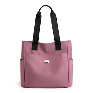 Large capacity waterproof multi pocket nylon shoulder bag for daily use, multifunctional handbag, essential for commuting, recommended latest styles